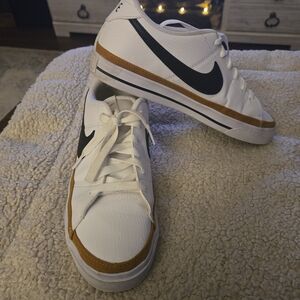 Nike White and Brown Sneakers